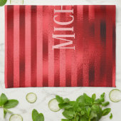 Linge De Cuisine Rouge classique (Plié)