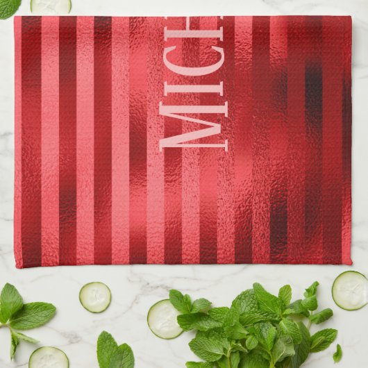 Linge De Cuisine Rouge classique (Plié)