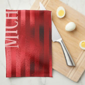 Linge De Cuisine Rouge classique (Quart Plié)