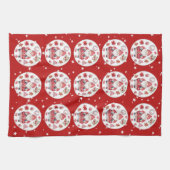 Linge De Cuisine Rouge du Père Noël scandinave (Horizontal)
