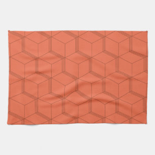 Linge De Cuisine Rouge, dynamique, rétro, cool tendance ligne cube