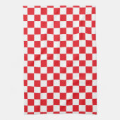 Linge De Cuisine Rouge et blanc Checkered (Vertical)