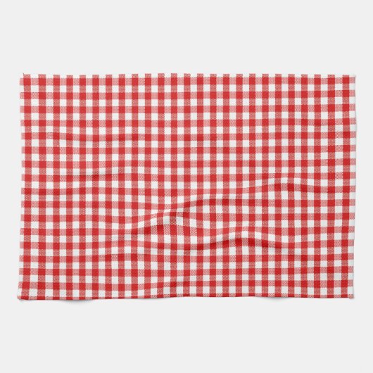Linge De Cuisine Rouge et blanc Checkered (Horizontal)