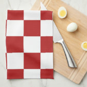 Linge De Cuisine Rouge et blanc Checkered (Quart Plié)