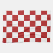 Linge De Cuisine Rouge et blanc Checkered (Horizontal)