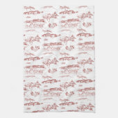 Linge De Cuisine Rouge et blanc de Chattanooga Toile (Vertical)