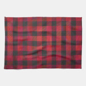 Linge De Cuisine Rouge et noir À damiers plaid (Horizontal)