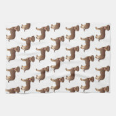 Linge De Cuisine Rouge Et Tan Rottweiler Motif De Dessin Cartograph (Horizontal)