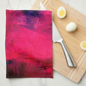 Linge De Cuisine Rouge foncé et violet Gras & Abstrait moderne (Quart Plié)