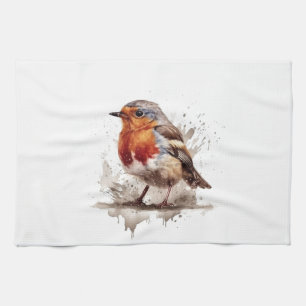 Linge De Cuisine Rouge-gorge Charmant de Jardin
