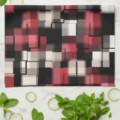 Linge De Cuisine Rouge noir (Plié)