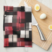 Linge De Cuisine Rouge noir (Quart Plié)