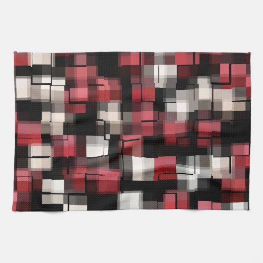 Linge De Cuisine Rouge noir (Horizontal)