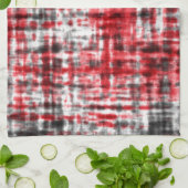 LINGE DE CUISINE ROUGE NOIR (Plié)