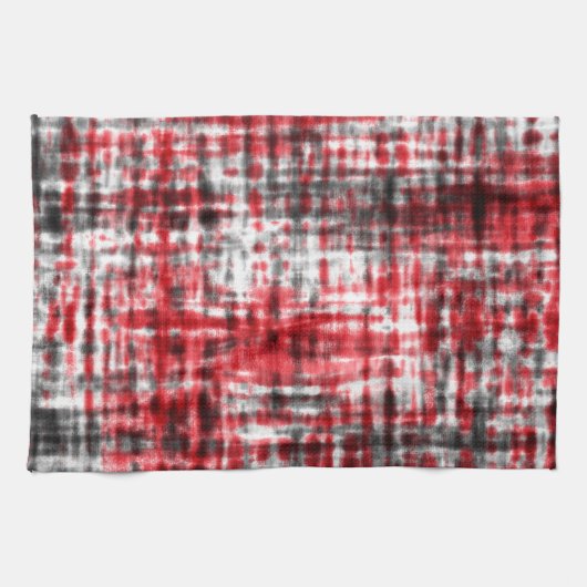LINGE DE CUISINE ROUGE NOIR (Horizontal)
