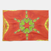 Linge De Cuisine Rouge or vert Mandala Art Imprimer (Horizontal)