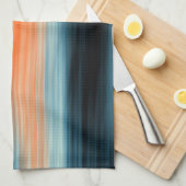 Linge De Cuisine Rouge Orange Bleu Tendances à Rayures (Quart Plié)