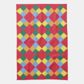 Linge De Cuisine Rouge orange jaune bleu vert (Vertical)