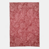 Linge De Cuisine Rouge Paisley Damask Designer Floral Classic (Vertical)