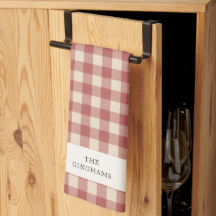 Linge De Cuisine Rouge rustique En vichy moderne Noël