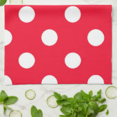 Linge De Cuisine Rouge sur neige (Plié)