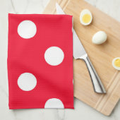 Linge De Cuisine Rouge sur neige (Quart Plié)