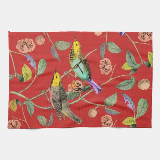 Linge De Cuisine Rouge vintage (Horizontal)