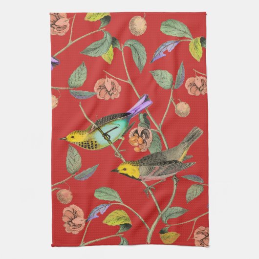 Linge De Cuisine Rouge vintage (Vertical)