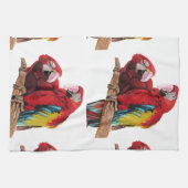Linge De Cuisine Rouges Macaw Parrots Macaws Aquarelle cuisine (Horizontal)
