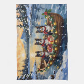 Linge De Cuisine Rough Collie Christmas Boat Holiday (Vertical)