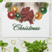 Linge De Cuisine Rough Collie Noël (Plié)