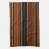 Linge De Cuisine Rouille Brown rayures modernes  (Vertical)