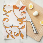 Linge De Cuisine Rouille défilante (Quart Plié)