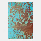 Linge De Cuisine rouille grunge bleue de plaque métallique rouillée (Vertical)