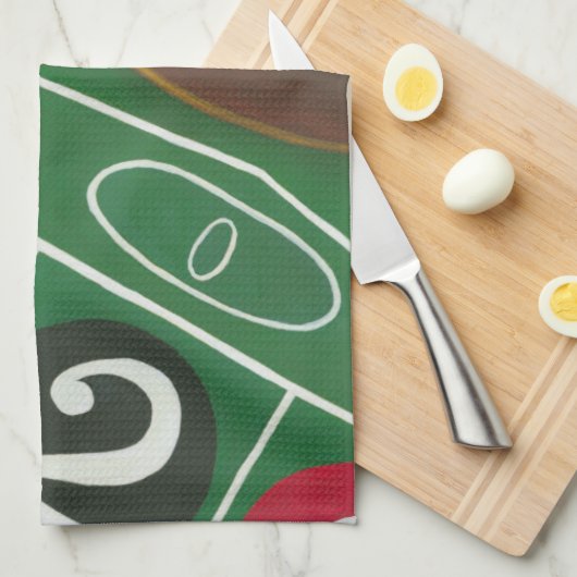 Linge De Cuisine Roulette Table avec puces et roue (Quart Plié)