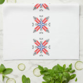 Linge De Cuisine roumain motif folklorique symbole pays costume pop (Plié)