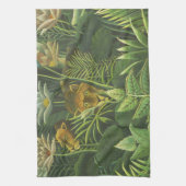 Linge De Cuisine Rousseau Tropical Jungle Lion Peinture (Vertical)