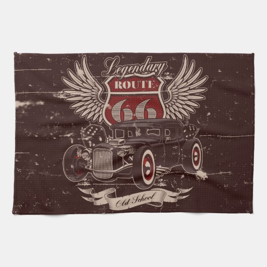 Linge De Cuisine Route 66 (Horizontal)