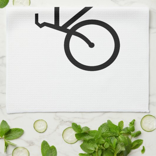 Linge De Cuisine Route de Vélo Noir (Plié)