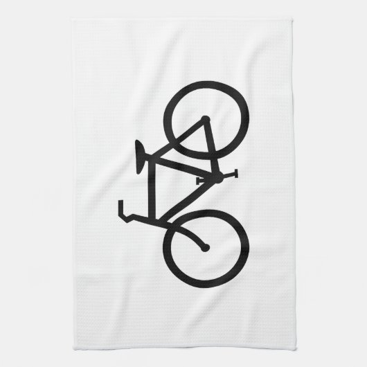 Linge De Cuisine Route de Vélo Noir (Vertical)