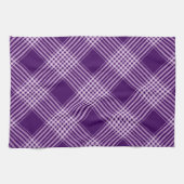 Linge De Cuisine Royal Purple Et Blanc Plaid (Horizontal)