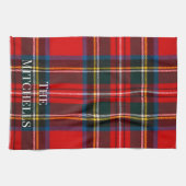 Linge De Cuisine Royal Stewart Rouge Plaid PERSONALISER (Horizontal)