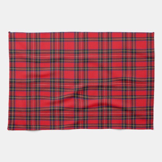 Linge De Cuisine Royal Stewart tartan rouge noir plaid (Horizontal)