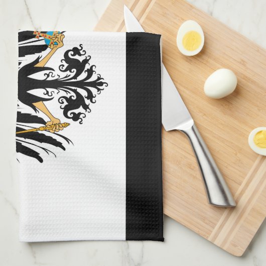 Linge De Cuisine Royaume drapeau national de Prusse (Quart Plié)