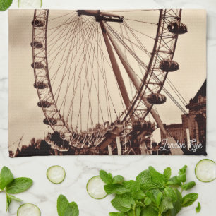 Linge De Cuisine (Royaume-Uni) London Eye vintage