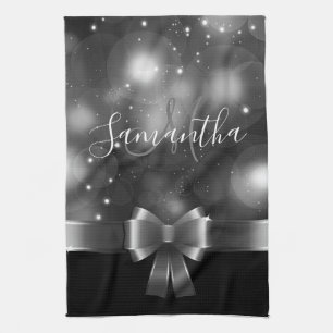 Linge De Cuisine Ruban noir et blanc