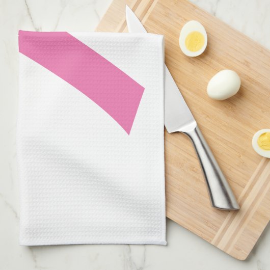 Linge De Cuisine Ruban rose de conscience de cancer du sein (Quart Plié)