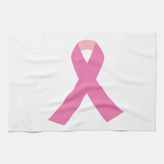 Linge De Cuisine Ruban rose de conscience de cancer du sein (Horizontal)