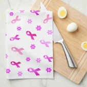 Linge De Cuisine Ruban rose du cancer du sein (Quart Plié)