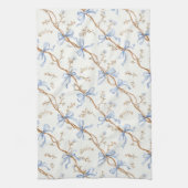 Linge De Cuisine Rubans Bleus Crème (Vertical)